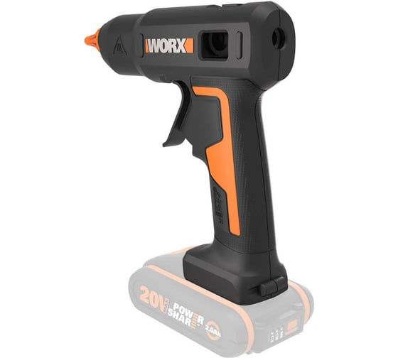 Аккумуляторный клеевой пистолет WORX 20 В, без акб и зу WX045.9