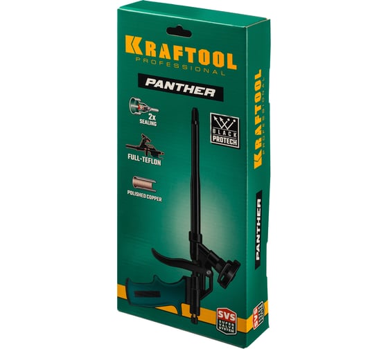 Пистолет для монтажной пены KRAFTOOL Panther полное тефлоновое покрытие 06855_z02