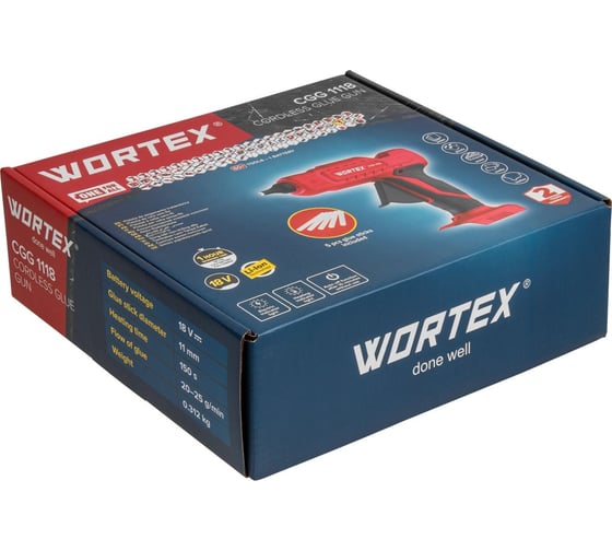 Аккумуляторный клеевой пистолет WORTEX CGG 1118 ALL1 SOLO 1334528