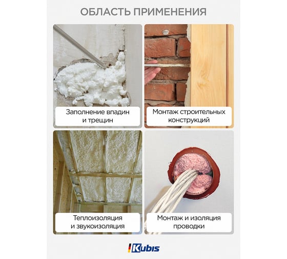 Пистолет для монтажной пены KUBIS 335 мм, тефлоновое покрытие адаптера FoamPro 04-05-0434