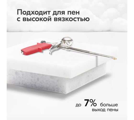 Профессиональный пистолет для монтажной пены и клея KUDO BASE KUPGUN01N