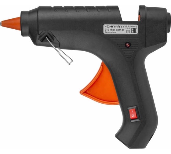 Клеевой пистолет ОНЛАЙТ 90 378 OTE-Pk07-60W-11 60 Вт, 11 мм 90378 1