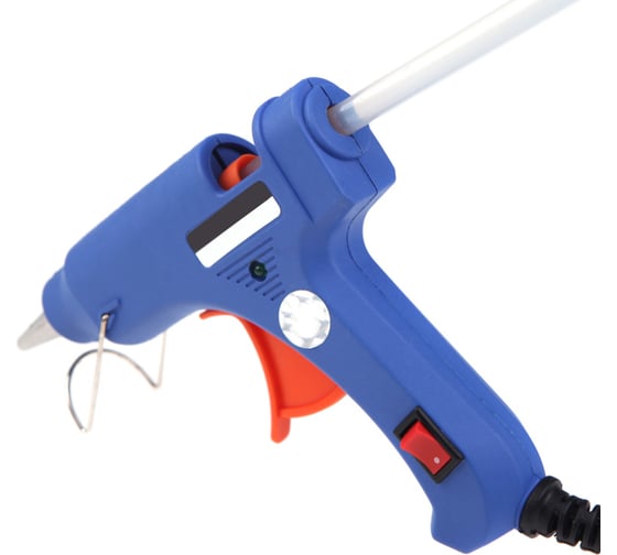 Клеевой малый пистолет Hobby&pro GG-010N (3K-508) 15W премиум (+ клеев.стержни 9,5см d-7,2мм - 2 шт)  7707496
