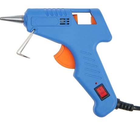 Клеевой пистолет ТУНДРА 20 Вт, 220 В, выключатель, индикатор, длинное сопло, 7 мм 1026054