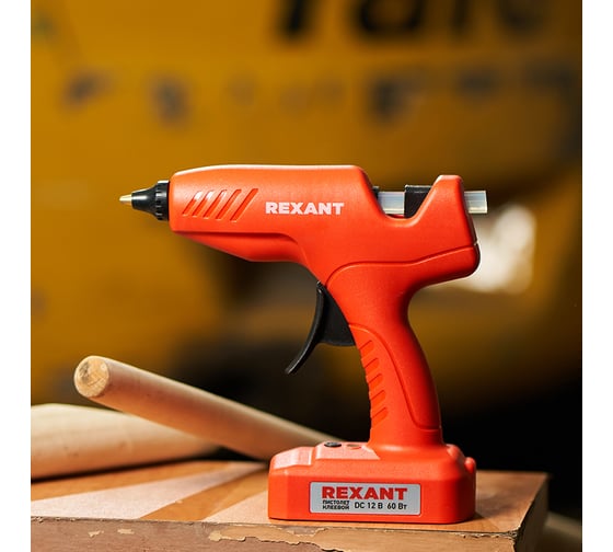 Клеевой пистолет REXANT 60 Вт, d11 мм, «ЭКСПЕРТ», аккумуляторный, коробка 12-1553