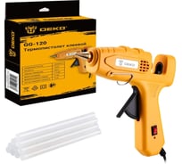 Клеевой термопистолет DEKO GG-120 SET2, 120 Вт, c набором стержней (10 шт, 11 мм) 084-1092