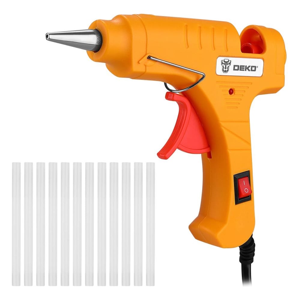 Клеевой термопистолет DEKO GG-30 SET2, 30 Вт, с набором стержней (12 шт ...