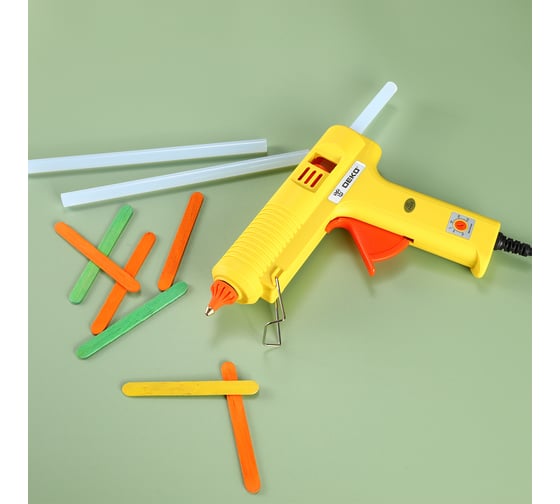 Клеевой термопистолет DEKO DKGG150 150ВТ, SET4, с функцией THERMAL CONTROL, подставка, набор стержней 063-4974