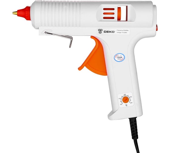Клеевой термопистолет DEKO DKGG110 110Вт, SET 1, с функцией THERMAL CONTROL, набор клеевых стержней (2 шт, 11мм) 063-4972 