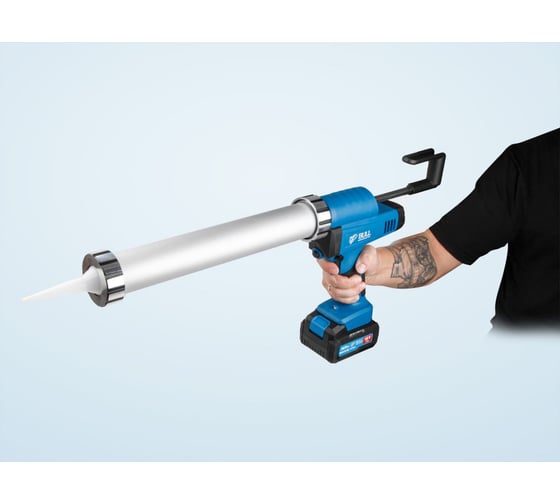 Аккумуляторный пистолет для герметика BULL CG 1860 SET(1x4), сумка, 300/600 мл, 2500 Н, 8,3 мм/с, рег. скор. 1304625