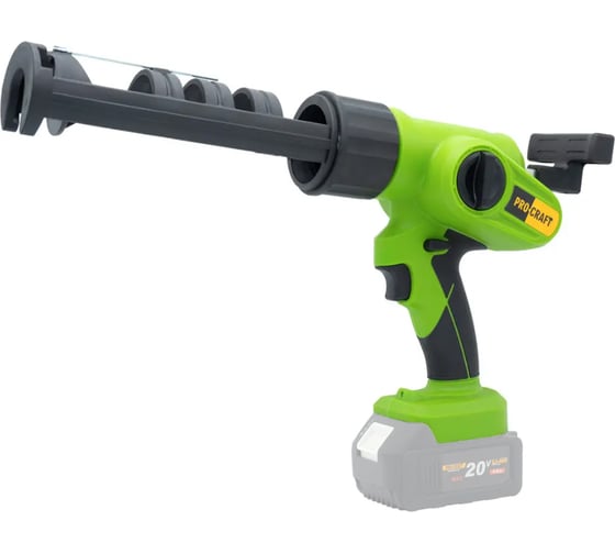 Пистолет для герметика аккумуляторный PROCRAFT 20В, 310мл (Без АКБ и ЗУ) PC20