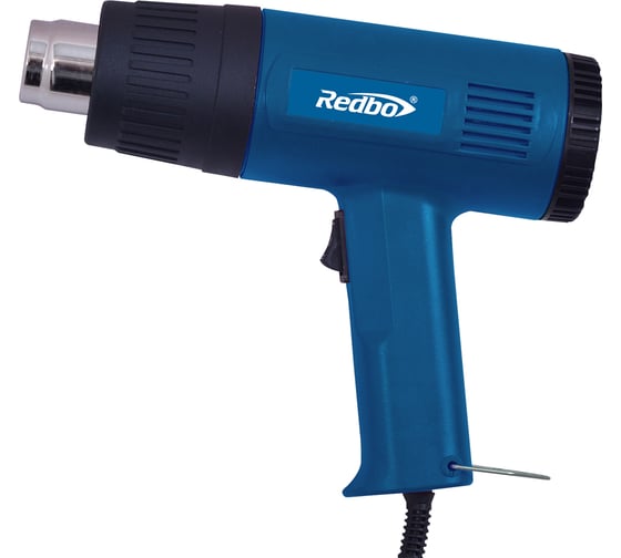 Термопистолет Redbo HG-2000, 2000Вт; 380/500С; 300/500л/мин, 2 насадки 40015 1