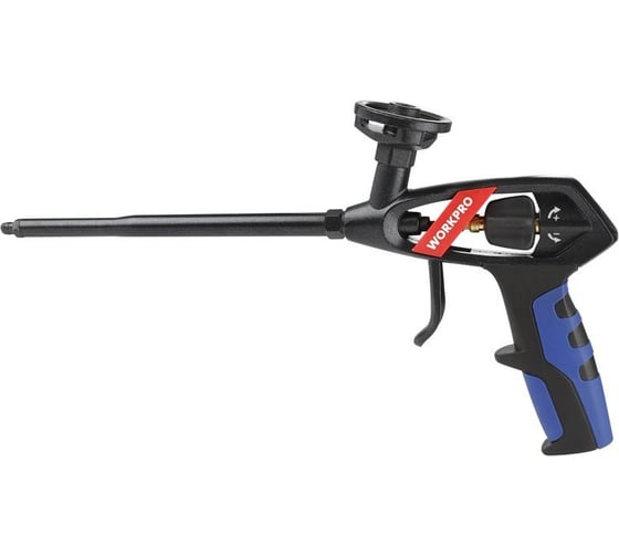 Пистолет для монтажной пены полностью тефлоновый WORKPRO (ствол и игла-нерж.сталь с тефл.покр,+ 4 пластик.удлинителя) WP329045 1