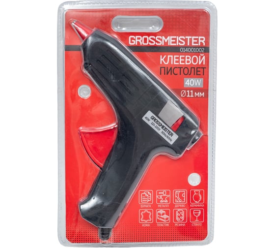Клеевой пистолет GROSSMEISTER D11 мм, 40W 014001002