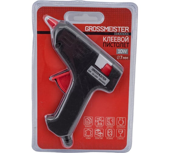 Клеевой пистолет GROSSMEISTER D7 мм, 10W 014001001