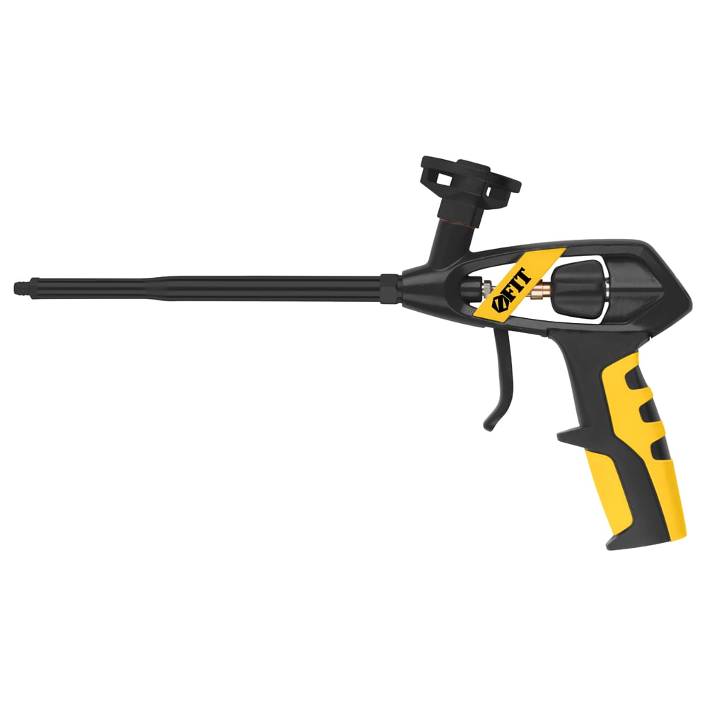 Пистолет для монтажной пены FIT Профи, усиленный, прорезиненная ручка ...