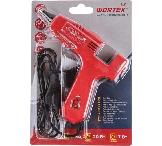 Клеевой пистолет WORTEX LX GG 0710-3 0323216