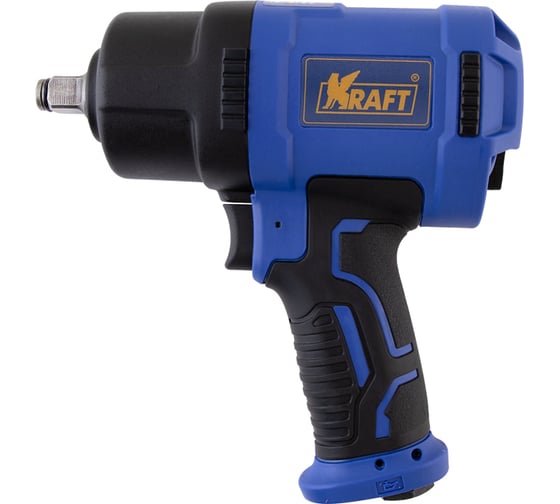 Пневматический ударный гайковерт KRAFT 1/2 1450 н.м., в кейсе с головками KT 707014