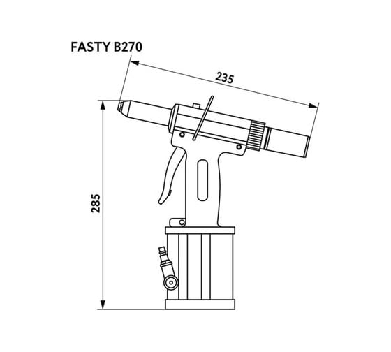 Пневмозаклепочник Fasty b270 05F-00B270