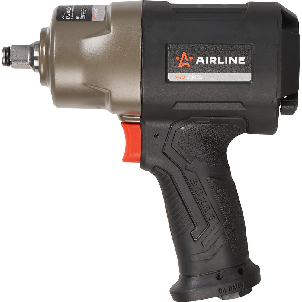 Гайковерт пневматический ударный 1/2"DR 1680Нм композитный PRO (AIRLINE)