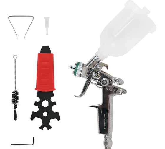Воздушный краскораспылитель SCHTAER H-3003, HVLP, сопло 1.0 MINI SCH-3003-HVLP-1.0