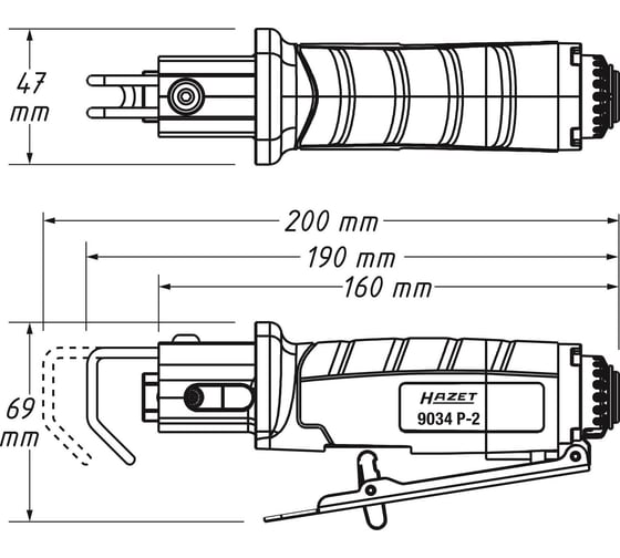 Пневмолобзик HAZET 9034P-2