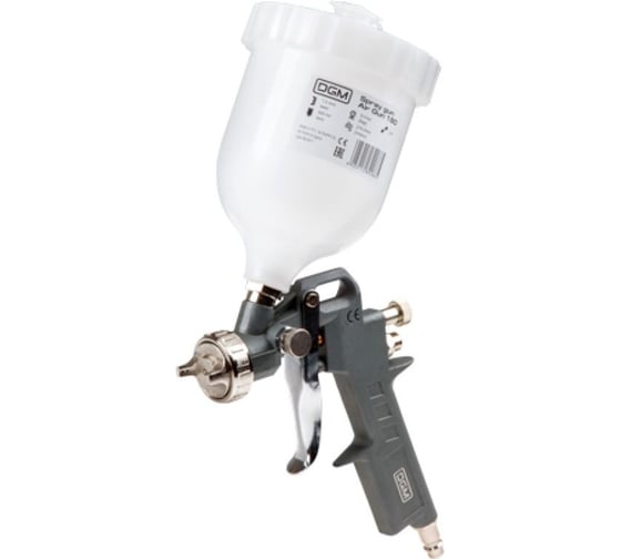 Краскораспылитель DGM Air Gun 150 (HVLP, сопло ф 1.5мм, верх. бак 600мл) DAG150-H15 1