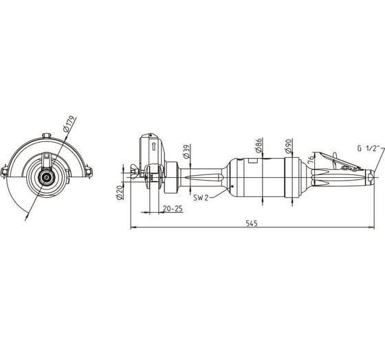 Прямая шлифовальная машинка DEPRAG GS515-280BX 6061301A