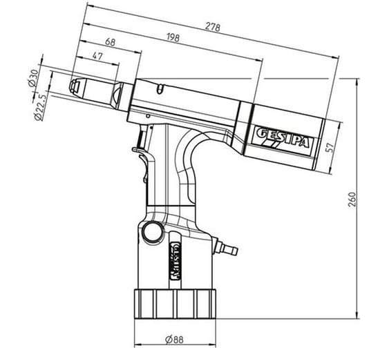 Заклепочник GESIPA Taurus 1 7560001 / 1457665