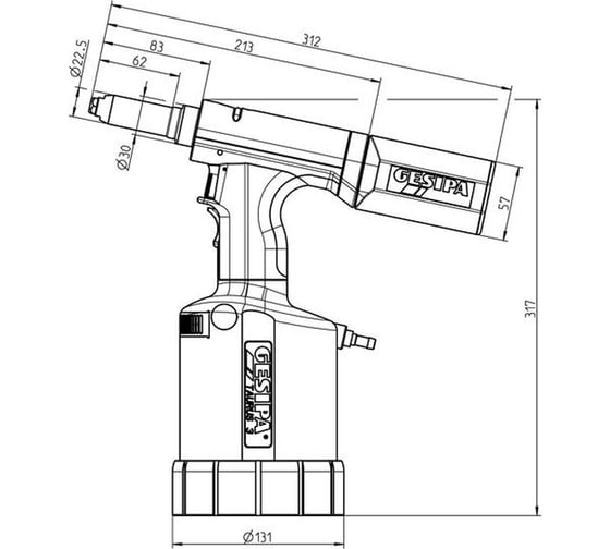 Заклепочник GESIPA Taurus 3 7580002 / 1457871