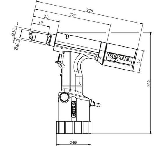Заклепочник GESIPA Taurus 2 7570007 / 1457771