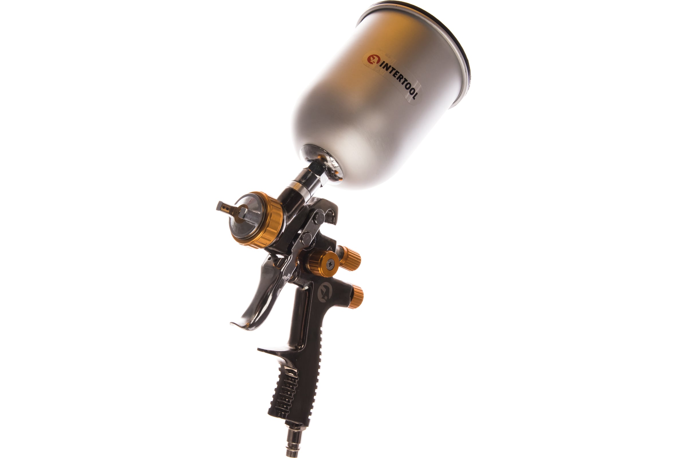 Пневматический краскопульт INTERTOOL LVLP BRONZE, форсунка 1.8мм, бачок 600 мл, PT-0135 — фото 3