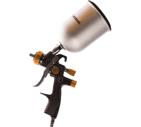 Пневматический краскопульт INTERTOOL LVLP BRONZE, форсунка 1.8мм, бачок 600 мл, PT-0135