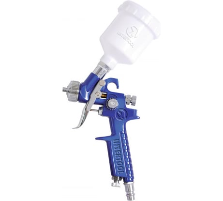 Пневматический краскопульт INTERTOOL MINI, форсунка 0.8 мм, бачок 125 мл, PT-0101