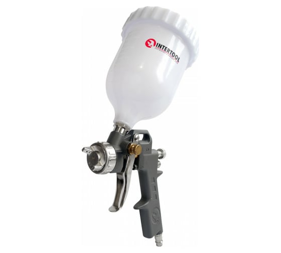 Пневматический краскопульт INTERTOOL HP, форсунка 1.5 мм, бачок 600 мл PT-0204 1