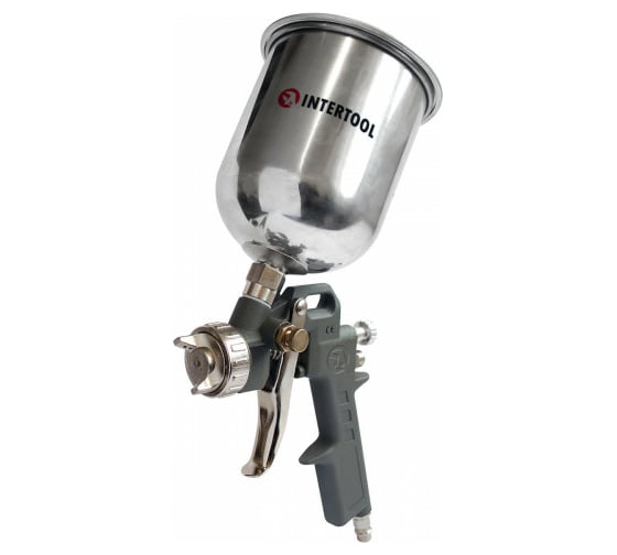 Пневматический краскопульт INTERTOOL HP, форсунка 1.5 мм, бачок 600мл PT-0205