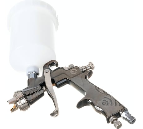 Пневматический краскопульт INTERTOOL LVLP, форсунка 1.3 мм, с редуктором, бачок 600мл, 2 бар PT-0130