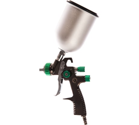 Пневматический краскопульт INTERTOOL LVLP GREEN, форсунка 1.3 мм, бачок 600 мл  PT-0131