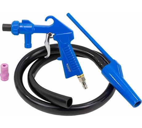 Пескоструйный пневмопистолет Forsage шлангового типа, 2 сменных сопла, вход 1/4", шланг 1 м, расход воздуха 180 л/мин, давление 6 бар, в блистере F-SB-03(59351)