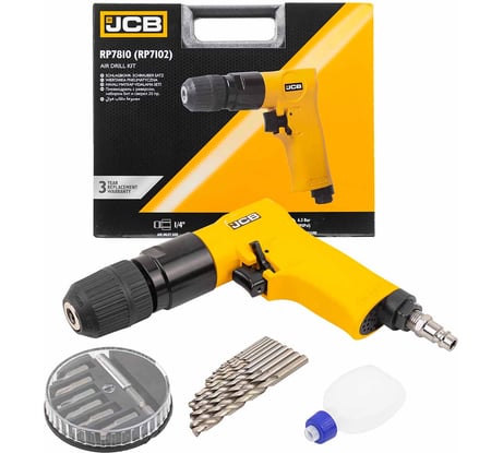 Пневмодрель с реверсом, набором бит и сверл 20 предметов JCB JCB-RP7810(58338)