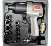 Гайковерт пневматический BYAROSS в кейсе, с набором головок 10/11/13/14/17/19/22/24 мм, удлинителем BR-1211К