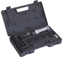 Гайковерт трещоточный пневматический угловой BYAROSS 1/2 дюйма, макс.диаметр затяг. резьбы 14 мм, с набором головок 9/10/11/13/14/17/19 FRW1004K