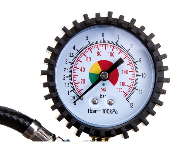 Пистолет для накачки шин с манометром Hogert Technik HT4R757