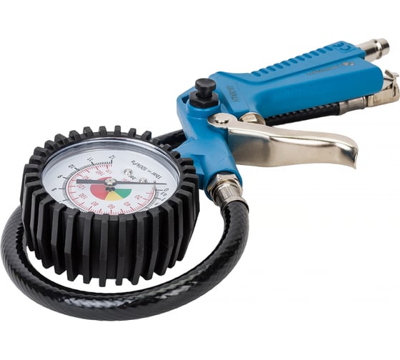 Пистолет для накачки шин с манометром Hogert Technik HT4R757