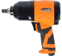Гайковерт пневматический ударный композитный Airline 1/2"DR 330Нм PRO с головками 17пр. (9-27мм), кейс ATAZ101