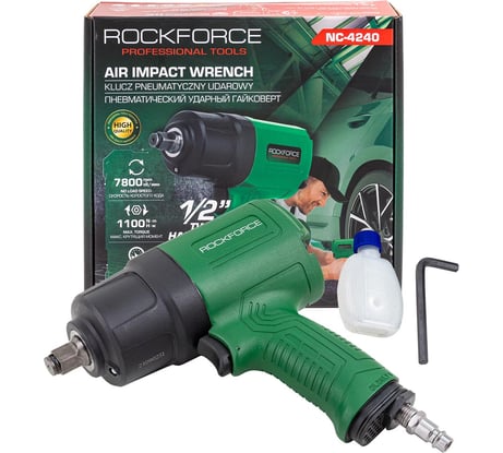 Гайковерт пневматический ударный Rockforce 1/2, 1100Нм RF-NC-4240(61576)