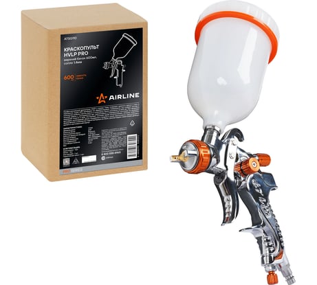 Краскопульт AIRLINE HVLP PRO, верхний бачок 600мл, сопло 1.4мм ATSG110