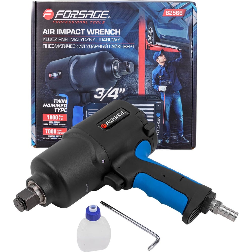 Ударный пневмогайковерт Forsage Twin Hammer F-82566(48141