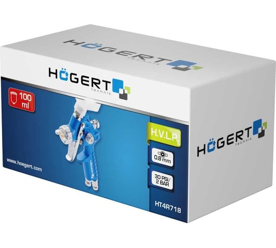 Пистолет-распылитель с верхним бачком HOEGERT TECHNIK HT4R718