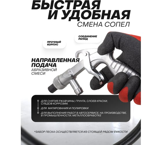 Пневмопистолет пескоструйный FORSTIME FT-SB-03(61479)